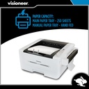 Bundle Impresora + Toner 3K 96-0335 Visioneer Rabbit PC30dwn Impresora láser/copiadora láser, impresora USB de oficina y copiadora para PC y Mac, 30 PPM, alimentador automático de documentos de 250 páginas (ADF), blanco