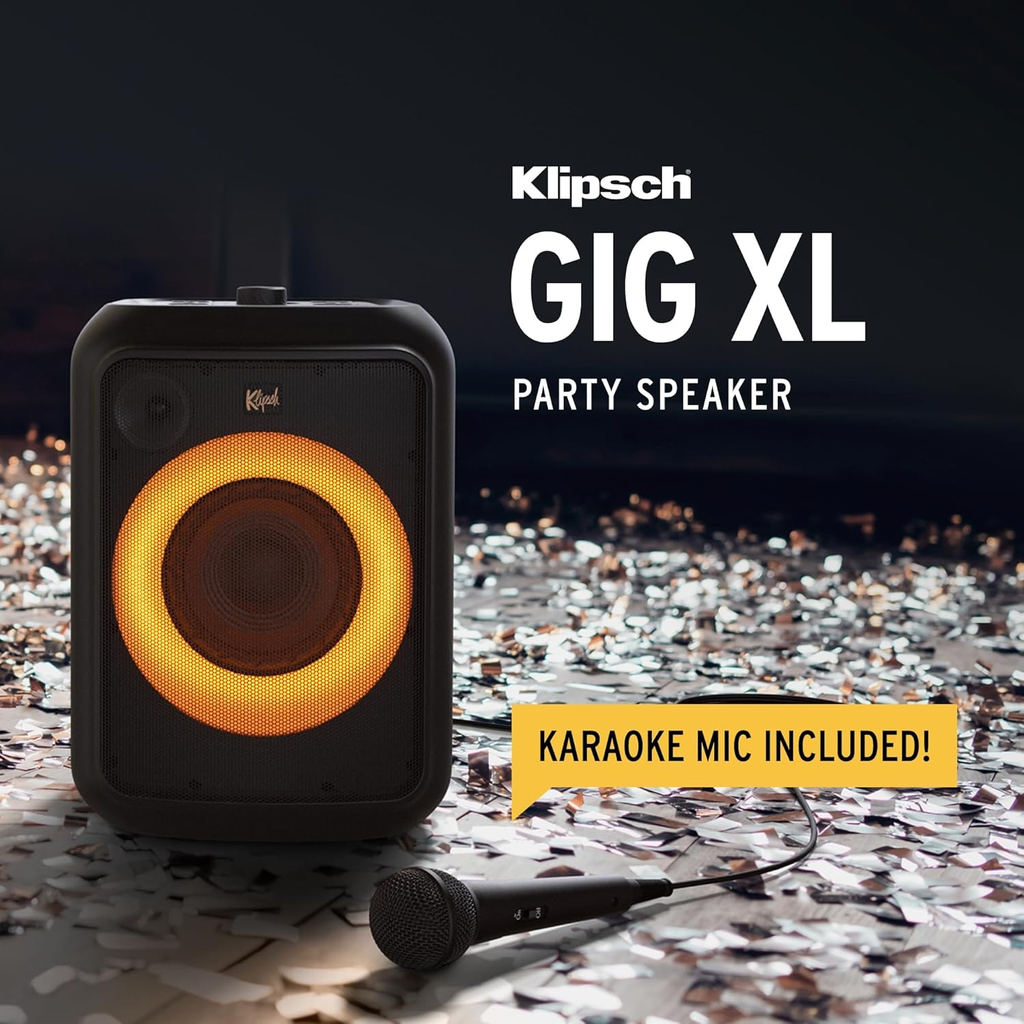 Bocina Klipsch Portátil Party Box Gig Xl, Bluetooth, Alámbrico/Inalámbrico, Negro