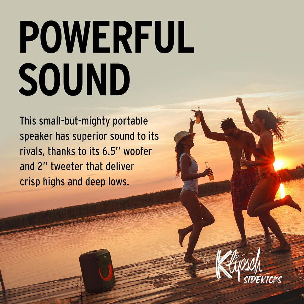 Bocina Klipsch Portátil Party Box Gig Xl, Bluetooth, Alámbrico/Inalámbrico, Negro