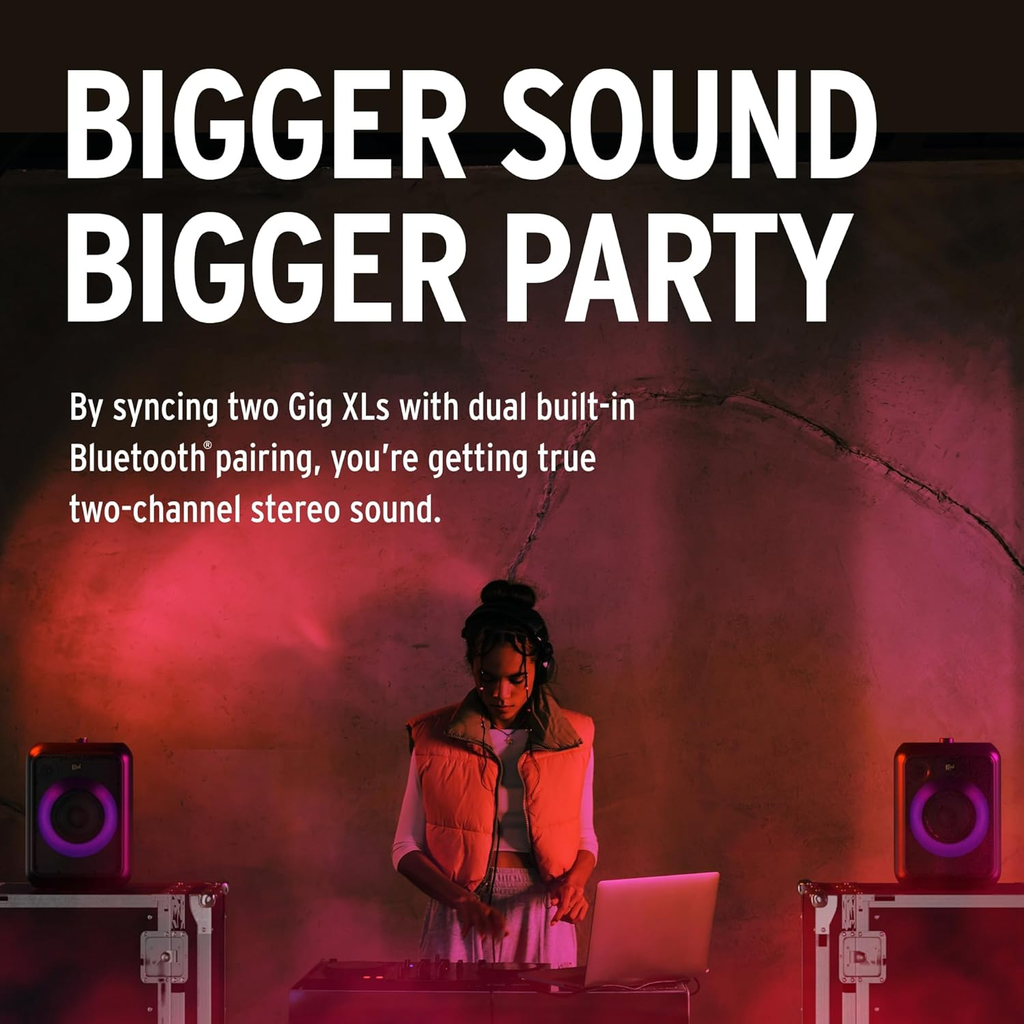 Bocina Klipsch Portátil Party Box Gig Xl, Bluetooth, Alámbrico/Inalámbrico, Negro