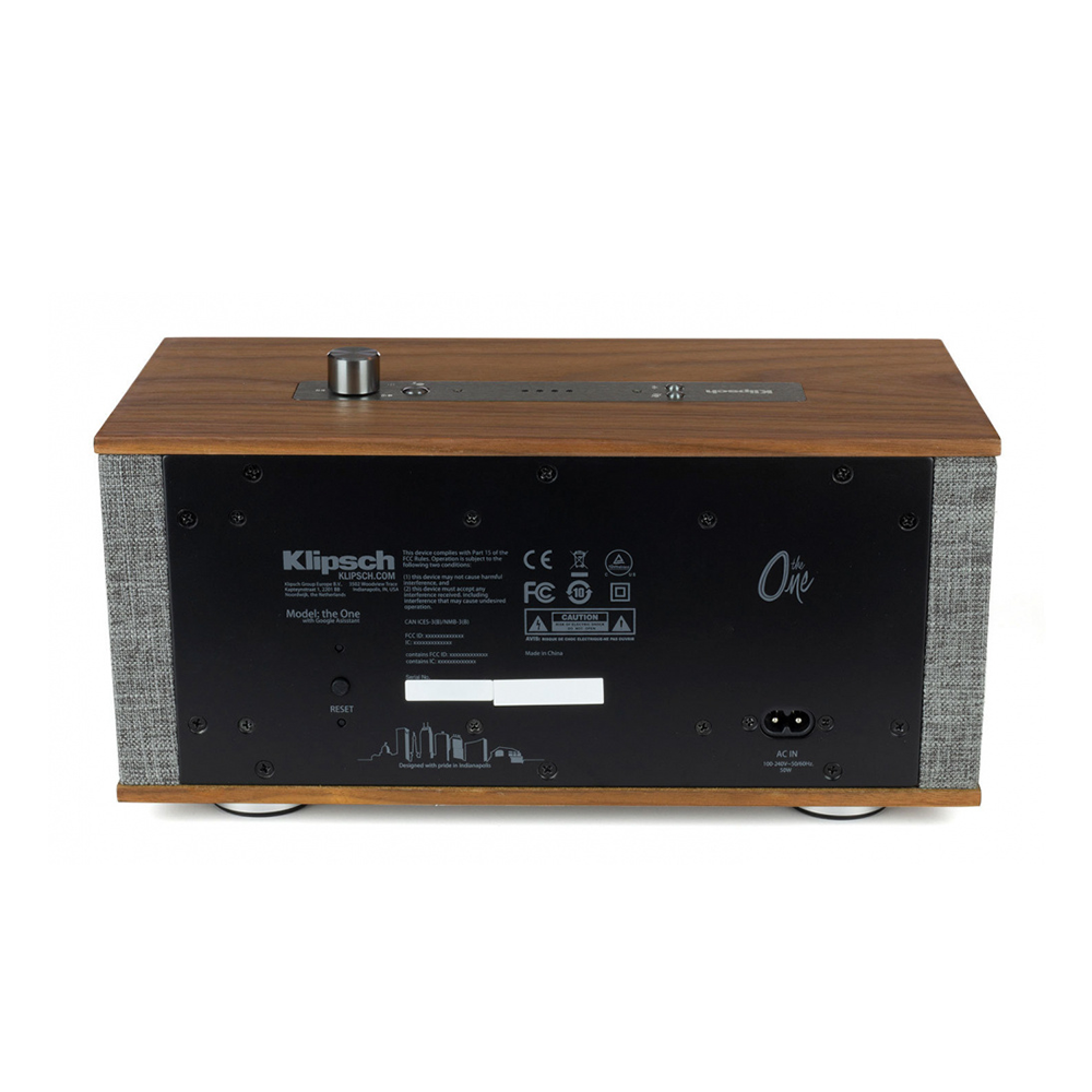 KLIPSCH TABLETOP WIRELESS STEREO SPEAKER WALNUT W/GOOGLE VOICE ASSISTANT | 1068045