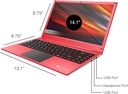 Factory Refurbished - GATEWAY 14.1" Ultra Slim Notebook, FHD, AMD Ryzen 5 3500U with Radeon Vega 8 Graphics, 256GB SSD, 8GB Memory, Tuned by THX Audio, Fingerprint Scanner, 1MP Camera, HDMI, Windows 11 Home **Grade A**