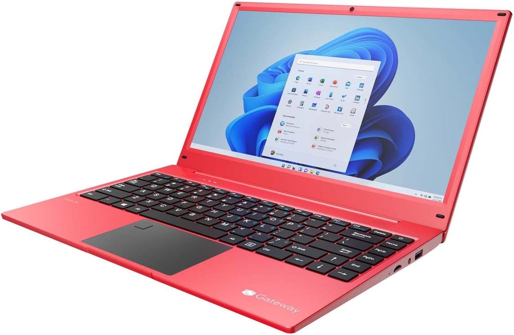 Factory Refurbished - GATEWAY 14.1" Ultra Slim Notebook, FHD, AMD Ryzen 5 3500U with Radeon Vega 8 Graphics, 256GB SSD, 8GB Memory, Tuned by THX Audio, Fingerprint Scanner, 1MP Camera, HDMI, Windows 11 Home **Grade A**