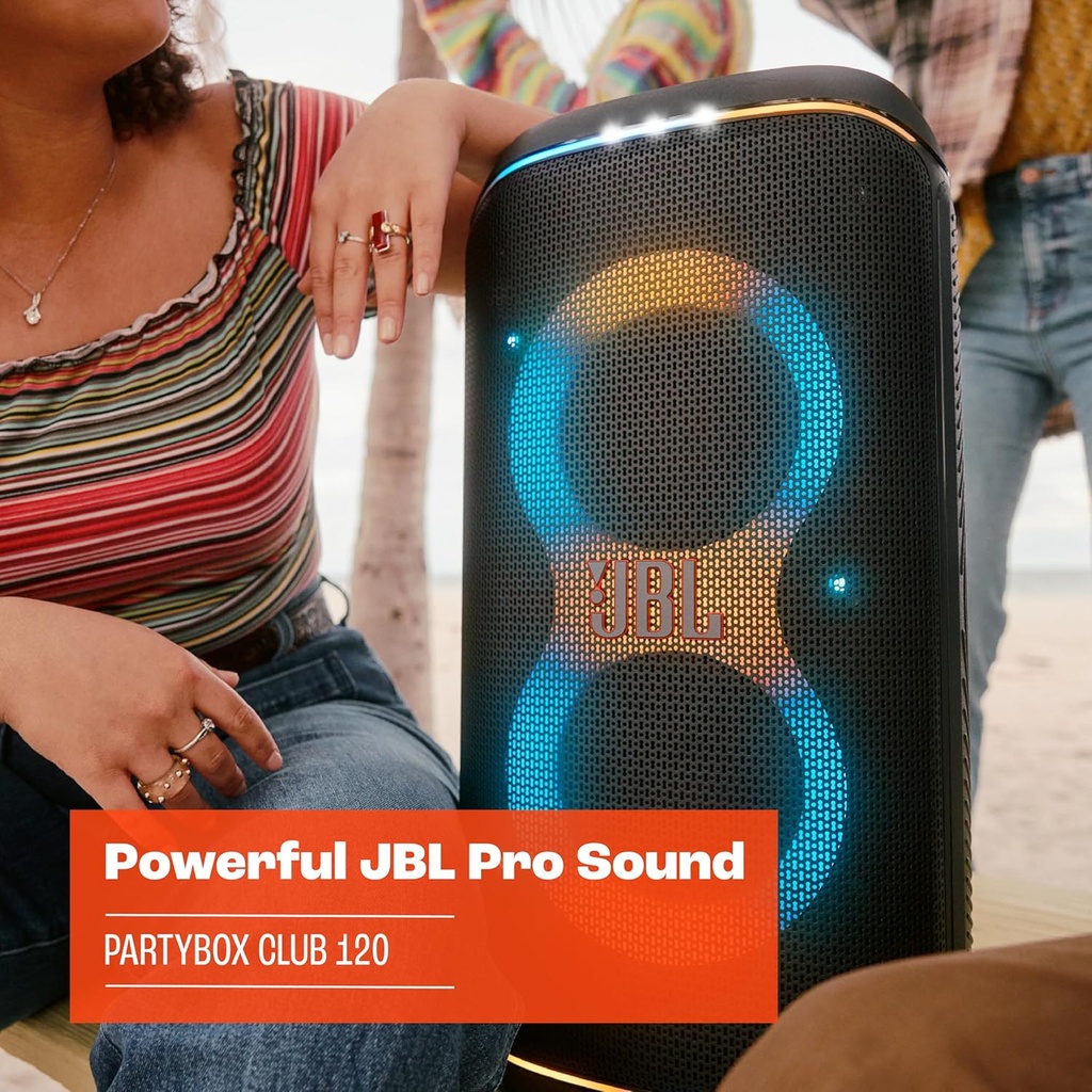 JBL PartyBox Club 120 Portable Wireless Speaker (White) 