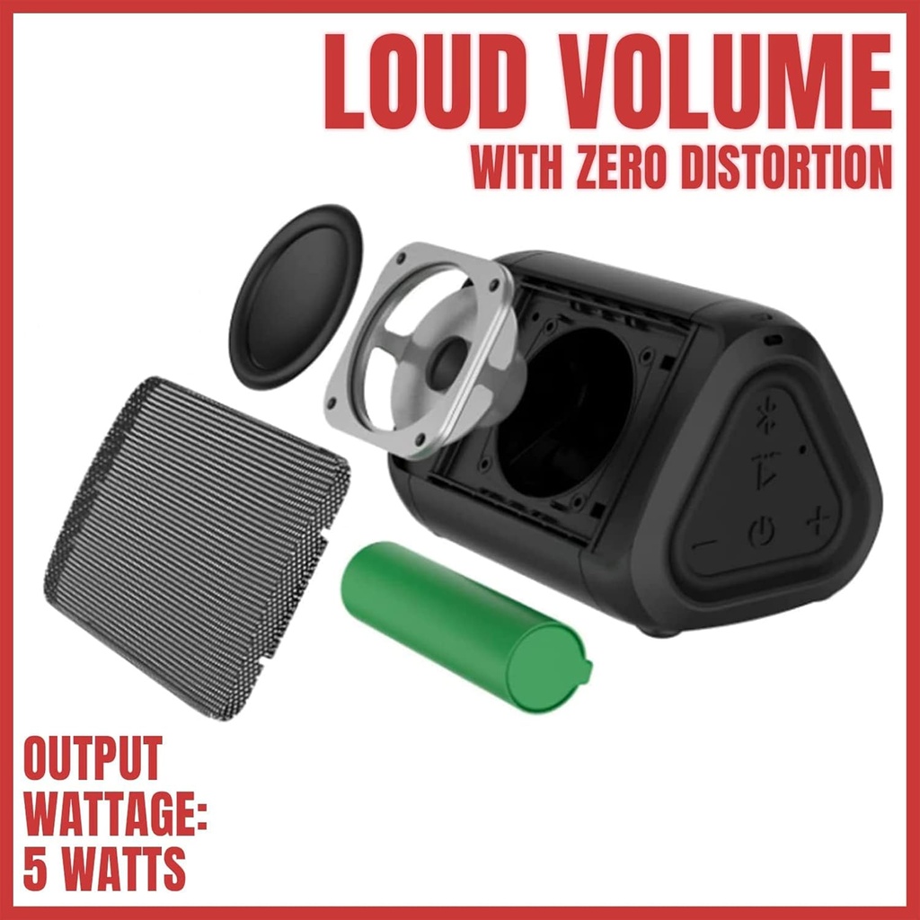 OontZ Angle Solo Bluetooth Speaker, Loud Small Bluetooth Speaker, Stocking Stuffer Electronic Wireless Mini Speaker (Black)