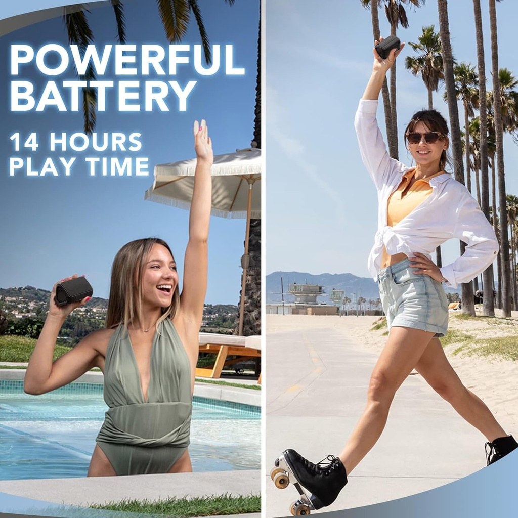 OontZ Angle Solo Bluetooth Speaker, Loud Small Bluetooth Speaker, Stocking Stuffer Electronic Wireless Mini Speaker (Black)