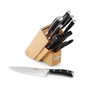 Farberware 5152472 15-Piece Triple Rivet Forged Knife Block Set, Black