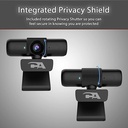 Cyber Acoustics CA Essential Webcam 1080HD-AF – USB Webcam with Microphone for Desktop or Notebooks, 1080p Webcam, HD Auto-Focus and Light Correction, Omni-Directional Microphone