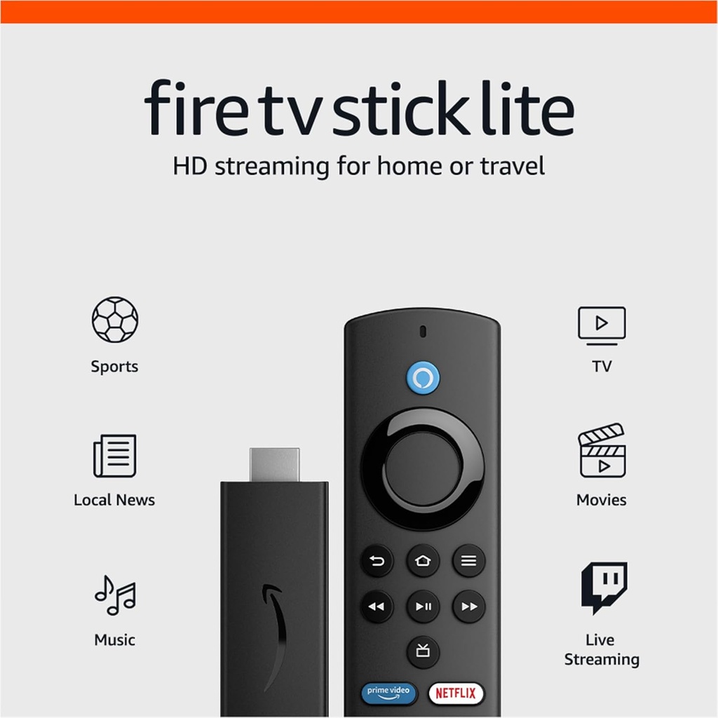 Amazon Fire TV Stick Lite with latest Alexa Voice Remote Lite CA Spec