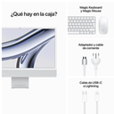 Apple iMac 24″ M3 – All-in-One 4.5K Retina, 8-Core CPU, 10-Core GPU, 8GB RAM, 256GB SSD, Silver, Teclado y Mouse Español Chile