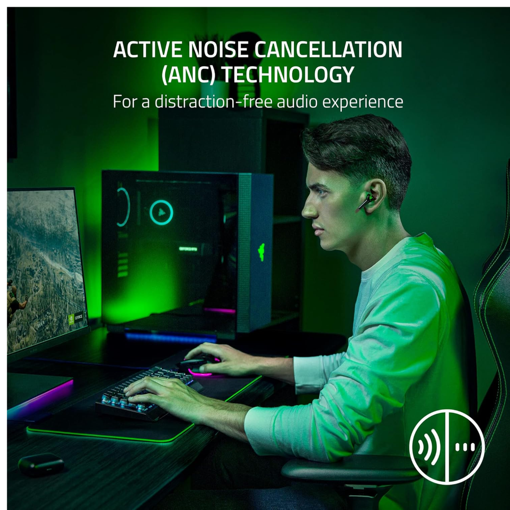Razer Hammerhead HyperSpeed – Audífonos Gaming Inalámbricos Multiplataforma con Licencia Xbox, Wireless 2.4GHz + Bluetooth, RZ12-03820200-R3U1