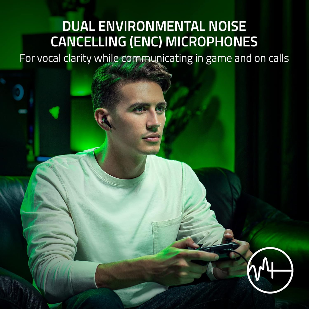 Razer Hammerhead HyperSpeed – Audífonos Gaming Inalámbricos Multiplataforma con Licencia Xbox, Wireless 2.4GHz + Bluetooth, RZ12-03820200-R3U1