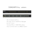 NETGEAR AV Line M4250-40G8XF-PoE+ – Switch Administrable con 40 Puertos Gigabit PoE+, 8 Puertos 10G SFP+, 960W PoE, Optimizado para Audio/Video sobre IP – Rackmount