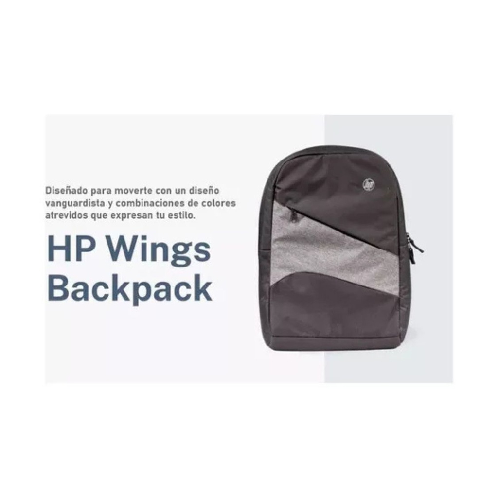 HP Wings Backpack for 15.6'' Inch (39.6 cm) Laptop/Chromebook/Mac (Black) 1D0M4PA - Poly Bag