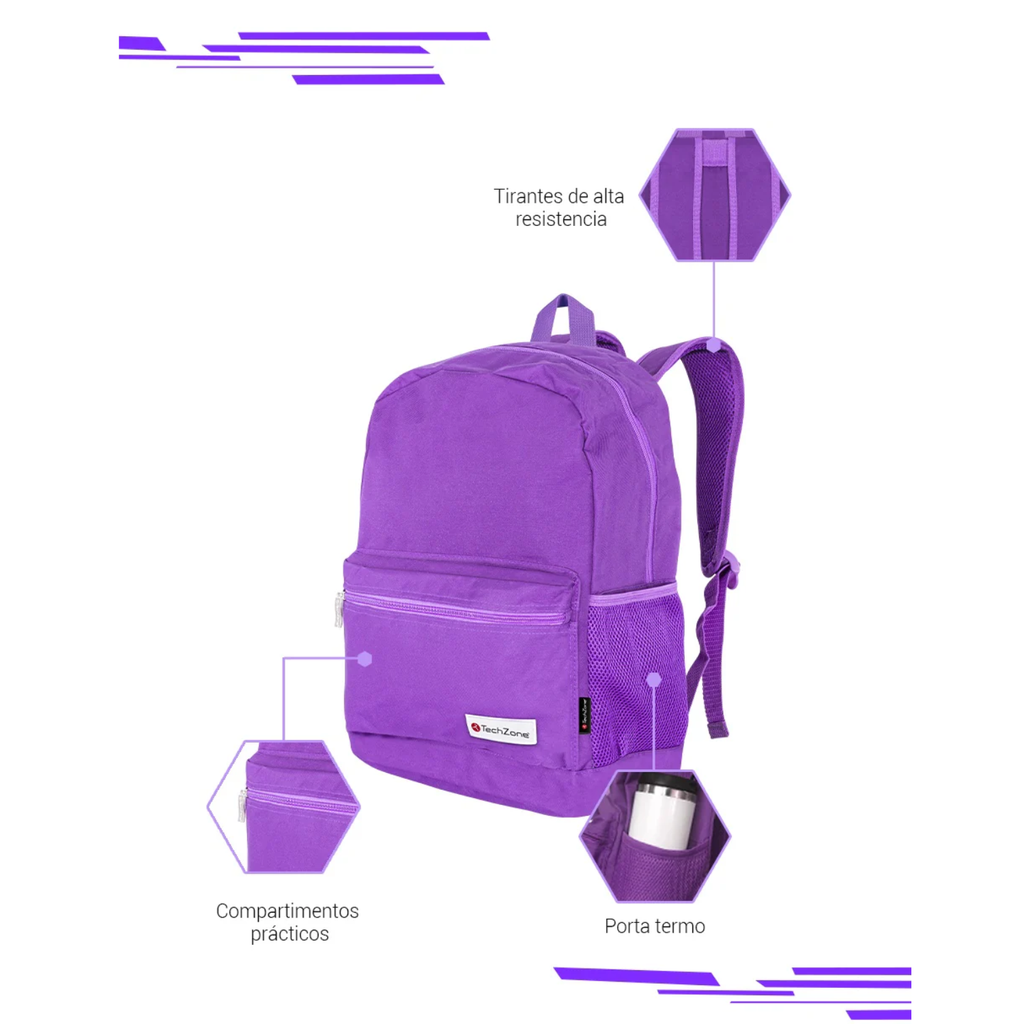 Backpack Basic Prosport color Morado