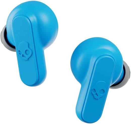 Skullcandy Dime Auriculares In-Ear Inalámbricos, 12 h de Autonomía, Micrófono, Compatibles con iPhone Android y Dispositivos Bluetooth, - LIGHT GREY/BLUE