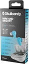 Skullcandy Dime Auriculares In-Ear Inalámbricos, 12 h de Autonomía, Micrófono, Compatibles con iPhone Android y Dispositivos Bluetooth, - LIGHT GREY/BLUE