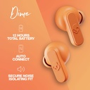 Skullcandy Dime Auriculares In-Ear Inalámbricos, 12 h de Autonomía, Micrófono, Compatibles con iPhone Android y Dispositivos Bluetooth,, Golden Orange