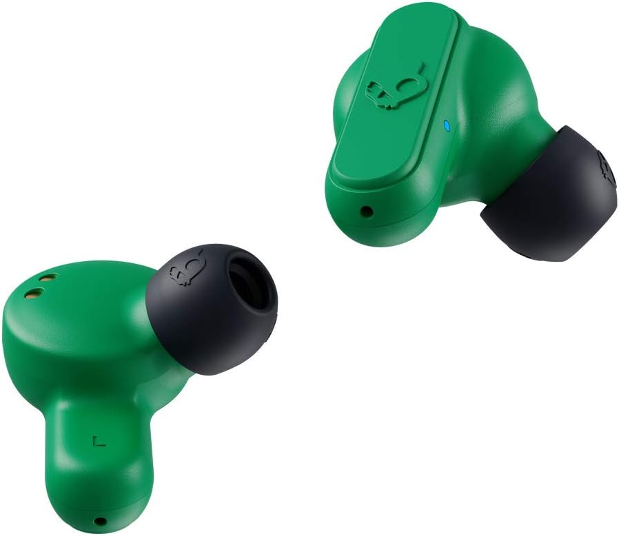 Skullcandy Dime Auriculares In-Ear Inalámbricos, 12 h de Autonomía, Micrófono, Compatibles con iPhone Android y Dispositivos Bluetooth, - DARK BLUE/GREEN