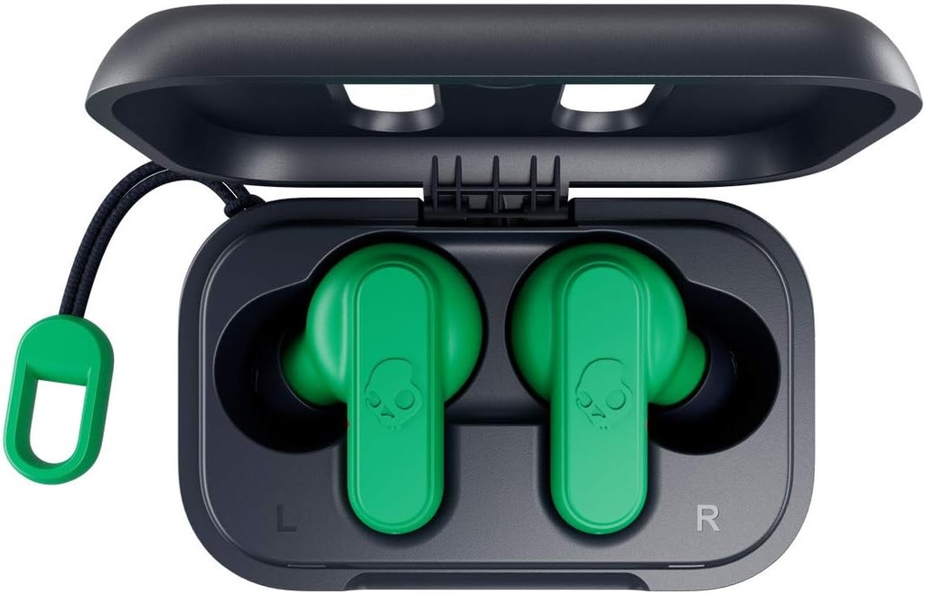 Skullcandy Dime Auriculares In-Ear Inalámbricos, 12 h de Autonomía, Micrófono, Compatibles con iPhone Android y Dispositivos Bluetooth, - DARK BLUE/GREEN