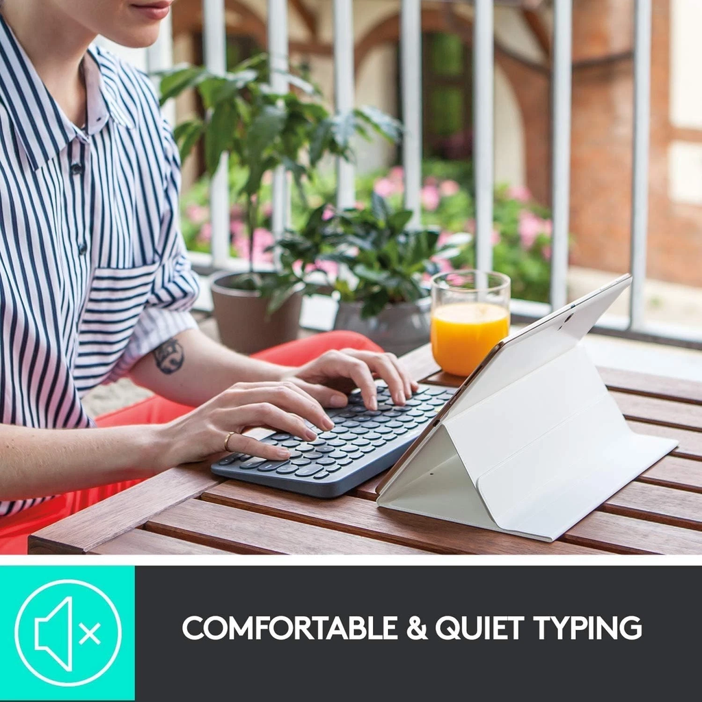 Logitech K380 Multi-Device – Teclado Bluetooth Compacto, Silencioso y Portátil, Compatible con Windows, macOS, iPadOS, Android, ChromeOS y Smart TV