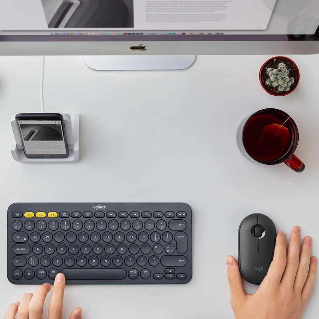 Logitech K380 Multi-Device – Teclado Bluetooth Compacto, Silencioso y Portátil, Compatible con Windows, macOS, iPadOS, Android, ChromeOS y Smart TV