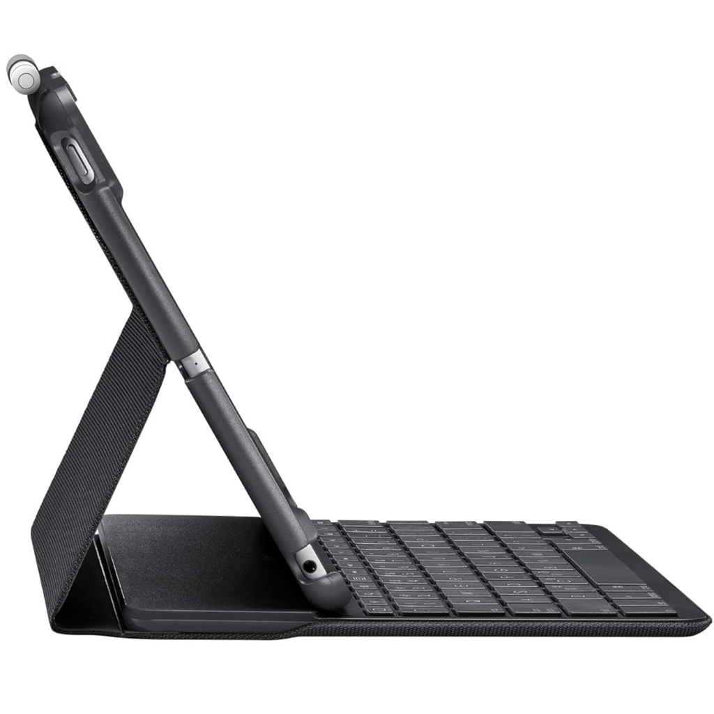 Logitech Slim Folio para iPad 5th/6th Gen – Funda con Teclado Bluetooth, Protección Completa, Soporte Integrado y Escritura Cómoda (Black)