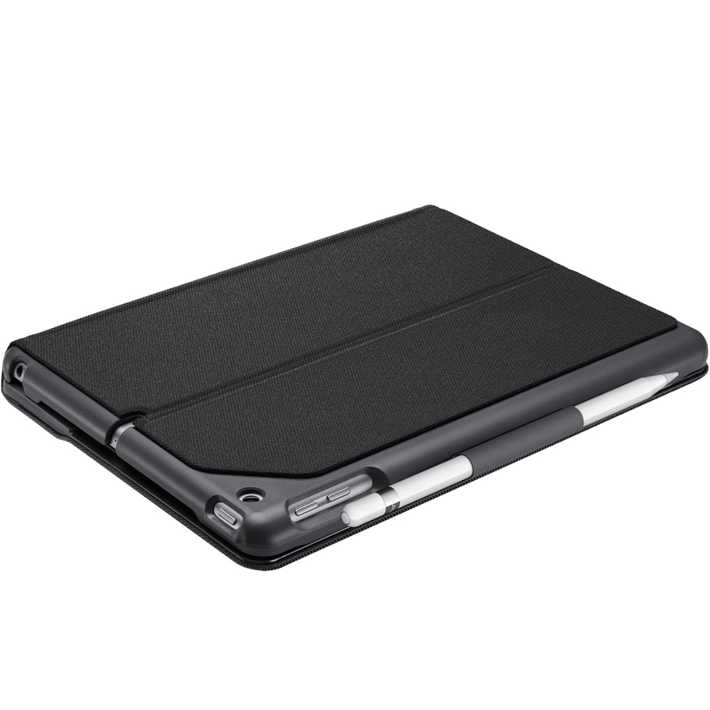 Logitech Slim Folio para iPad 5th/6th Gen – Funda con Teclado Bluetooth, Protección Completa, Soporte Integrado y Escritura Cómoda (Black)