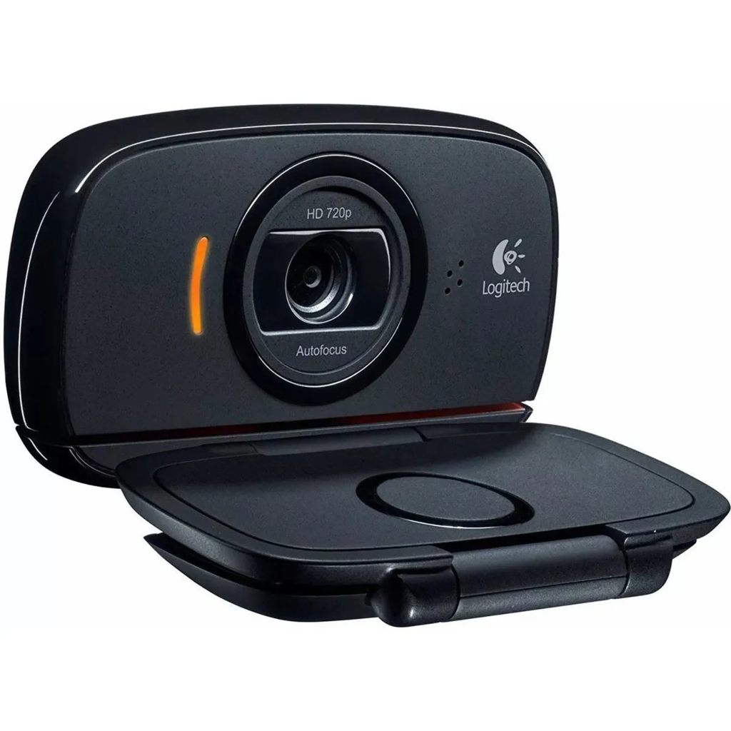 Logitech C525 HD Webcam – Cámara Web 720p, Autofocus, Micrófono Integrado, Video 30fps, Diseño Plegable, USB 2.0 (Black)