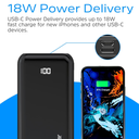 Energizer Power Bank 10,000mAh – Carga Rápida USB-C, Compacto y Portátil, Fast Charging, Color Negro