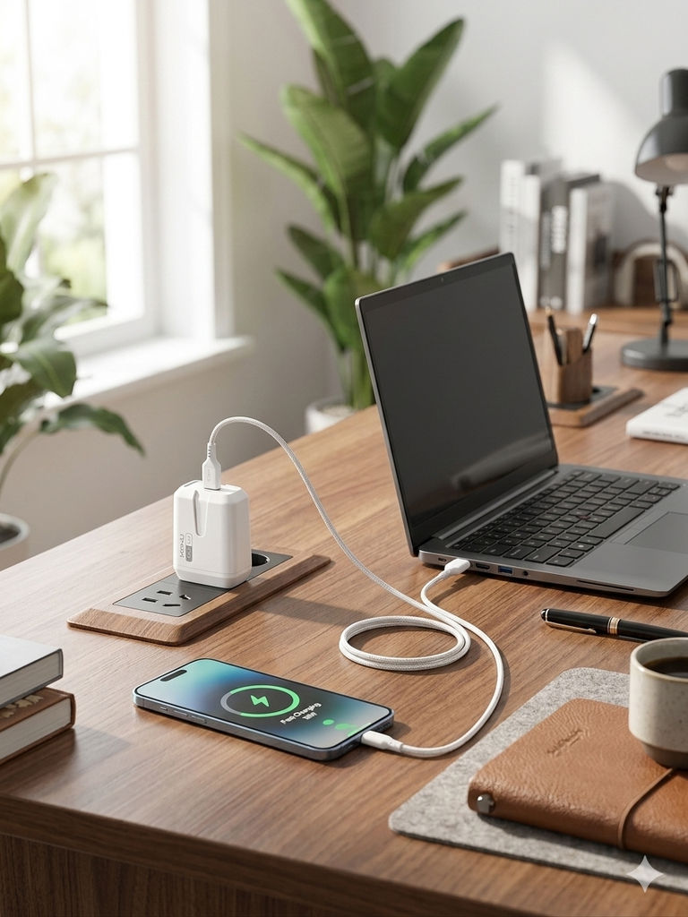 Cargador KPMU Cubo SMS-Q02 – Adaptador USB para Pared, Compacto y Portátil, Carga Estable para Teléfonos y Dispositivos USB