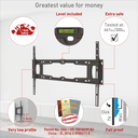 Barkan Soporte Fijo para TV 32" a 90" – Compatible con Pantallas Planas y Curvas, Instalación Segura y Ultra Resistente