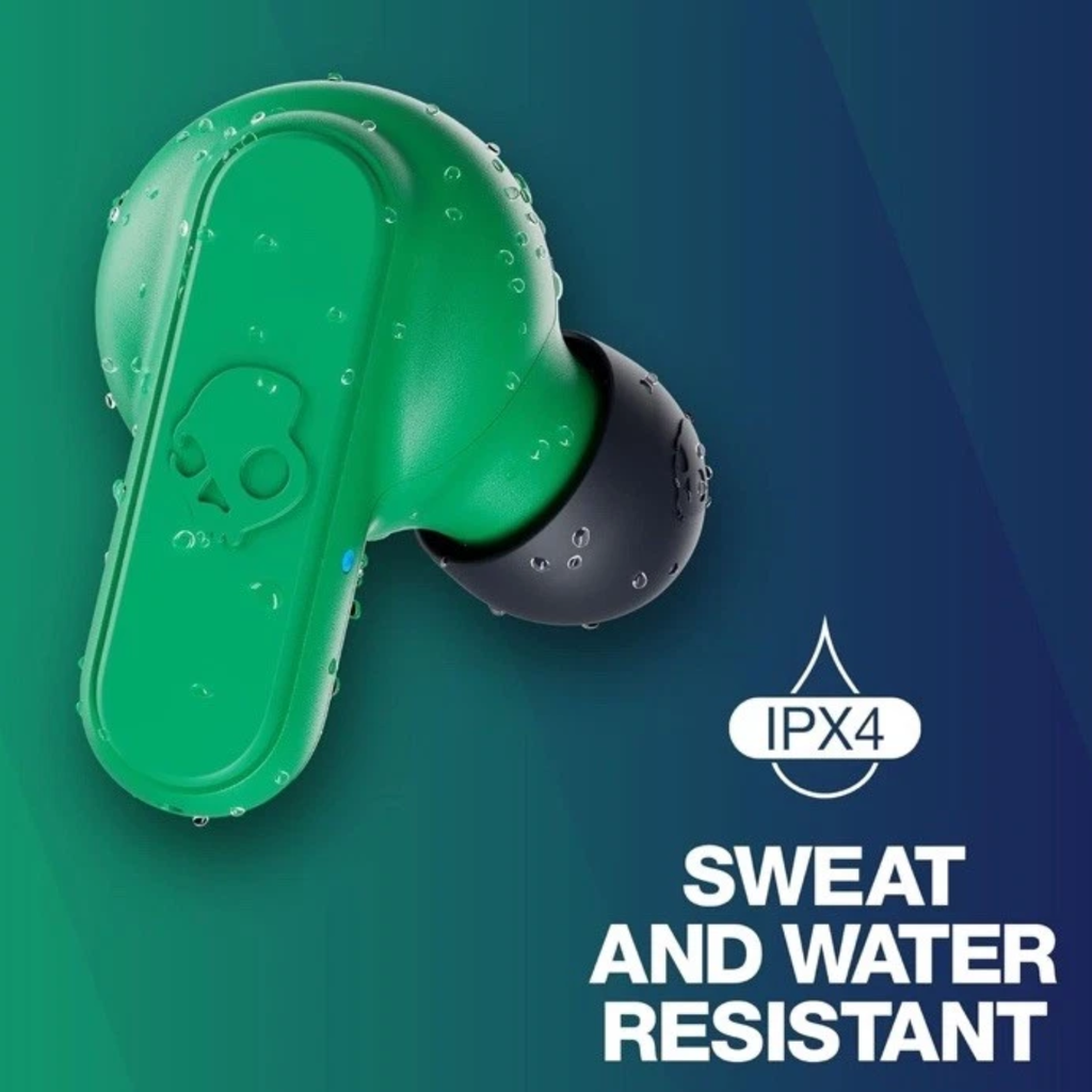 Skullcandy Dime True Wireless – Audífonos Bluetooth Compactos, Micrófono Integrado, Estuche Portátil, Color Dark Blue/Green