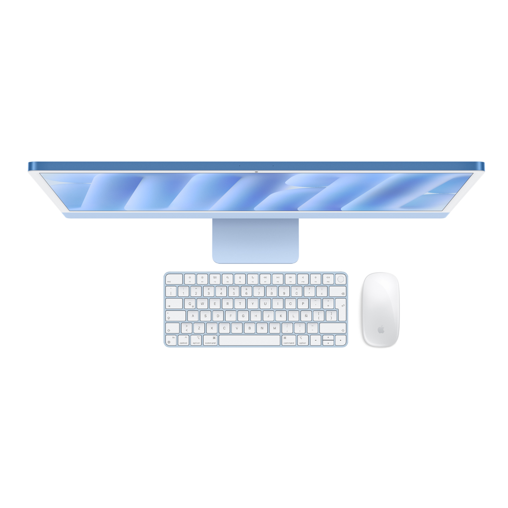 Apple iMac 24″ M3 – All-in-One 4.5K Retina, 8-Core CPU, 10-Core GPU, 8GB RAM, 256GB SSD, Blue, Teclado y Mouse Español Chile