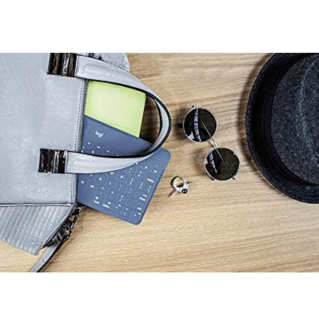 Logitech Keys-To-Go – Teclado Bluetooth Ultra Portátil, Delgado, Silencioso y Resistente a Salpicaduras, Compatible con iPad, iPhone y Tablets (Nuevo)