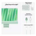 Apple iMac 24″ M3 – All-in-One 4.5K Retina, 8-Core CPU, 10-Core GPU, 8GB RAM, 256GB SSD, Green, Teclado y Mouse Español Chile
