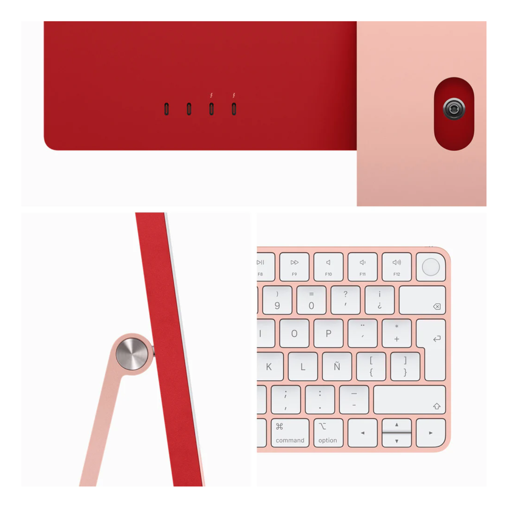Apple iMac 24″ M3 – All-in-One 4.5K Retina, 8-Core CPU, 10-Core GPU, 8GB RAM, 256GB SSD, Pink, Teclado y Mouse Español LATAM
