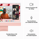 Apple iMac 24″ M3 – All-in-One 4.5K Retina, 8-Core CPU, 10-Core GPU, 8GB RAM, 256GB SSD, Pink, Teclado y Mouse Español LATAM