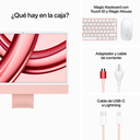 Apple iMac 24″ M3 – All-in-One 4.5K Retina, 8-Core CPU, 10-Core GPU, 8GB RAM, 256GB SSD, Pink, Teclado y Mouse Español LATAM