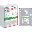 Toshiba S300 Surveillance 4TB – Disco Duro 3.5″ SATA III 6Gb/s, 5400RPM, 128MB Caché, Ideal para Videovigilancia 24/7