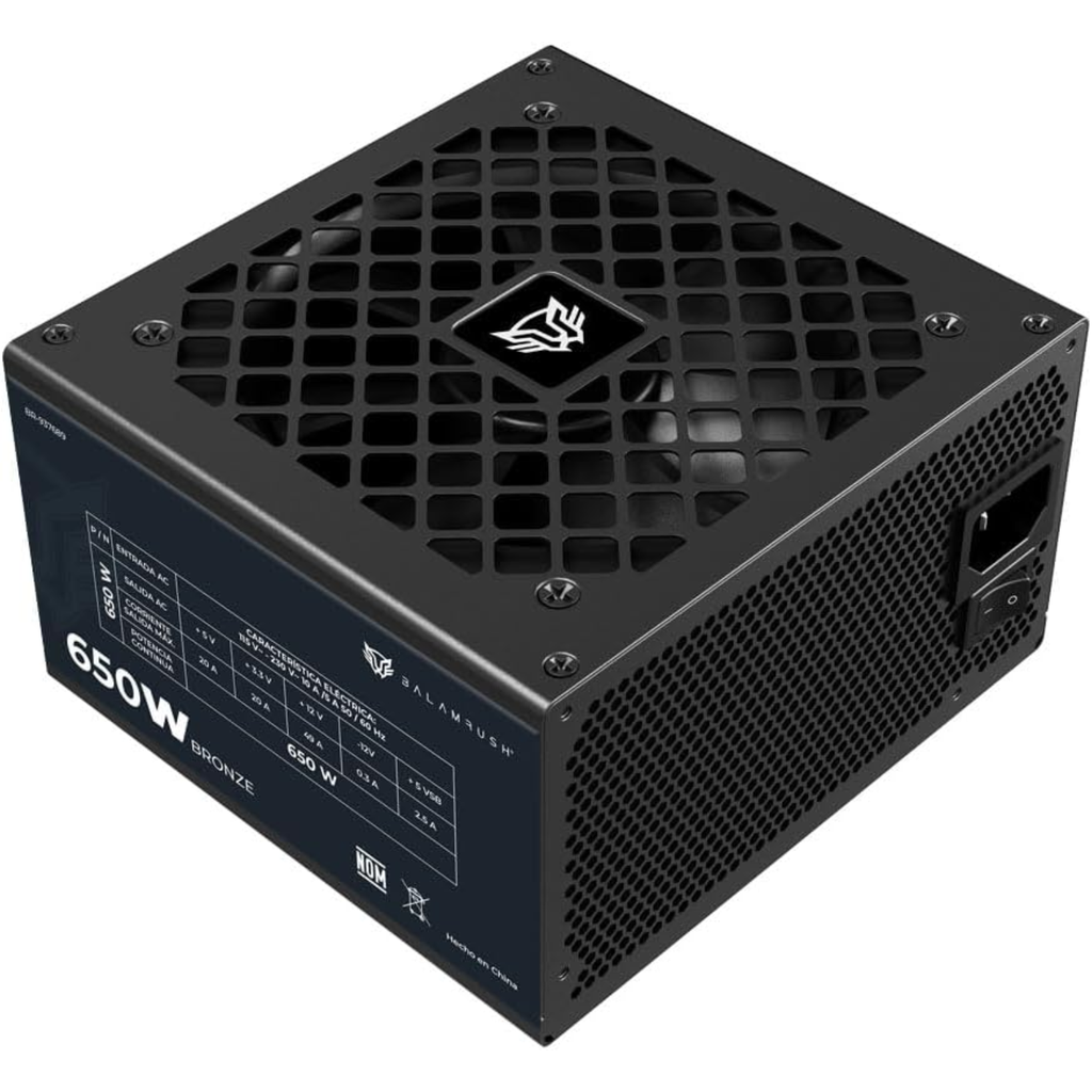 Balam Rush GR650B 650W – Fuente de Poder 80 Plus Bronze, Alta Eficiencia, Ideal para PC Gaming y Ensambles de Alto Rendimiento