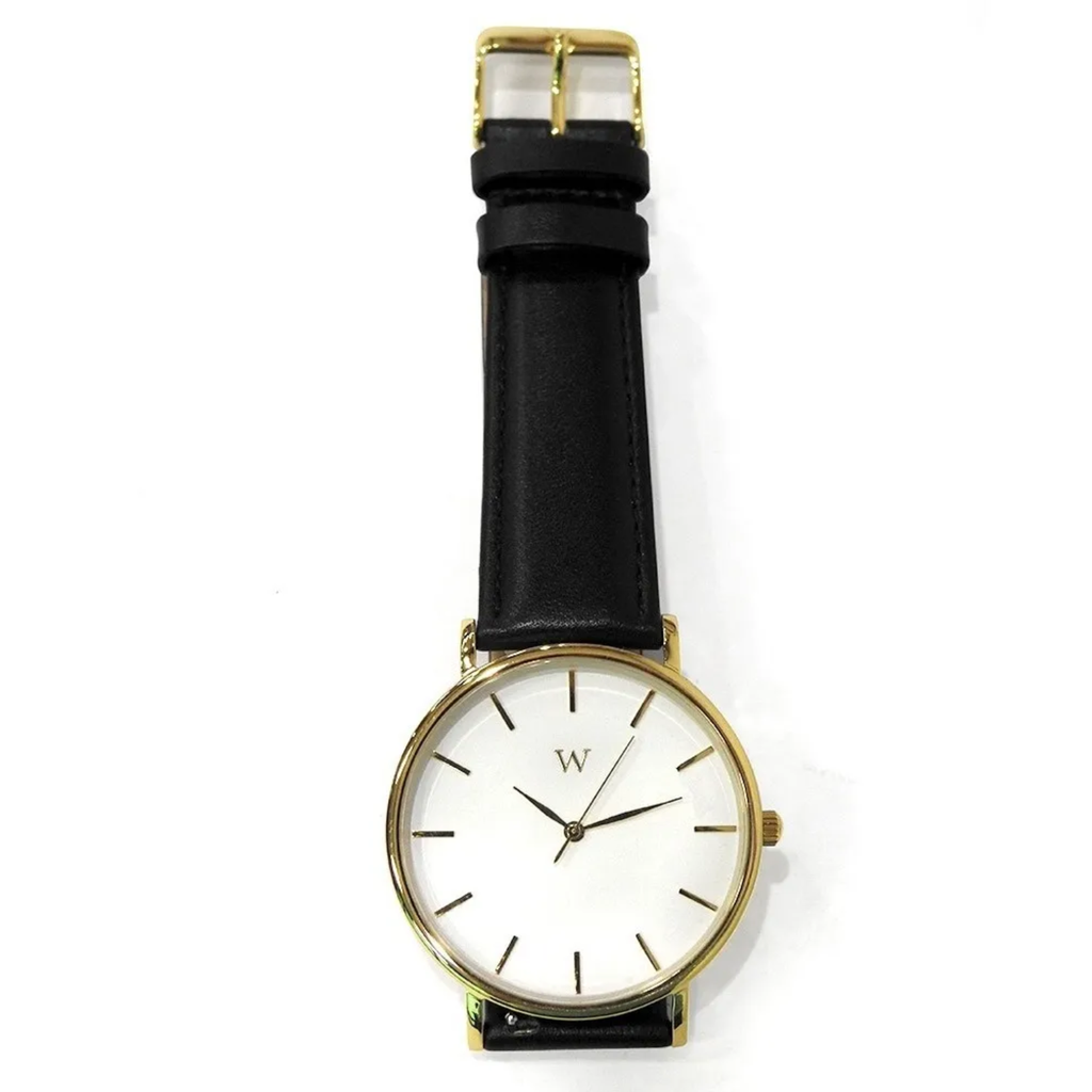 Reloj Wanderlust de Pulsera – Esfera Blanca con Correa Negra + 2 Correas de Regalo, Diseño Elegante y Versátil para Uso Diario