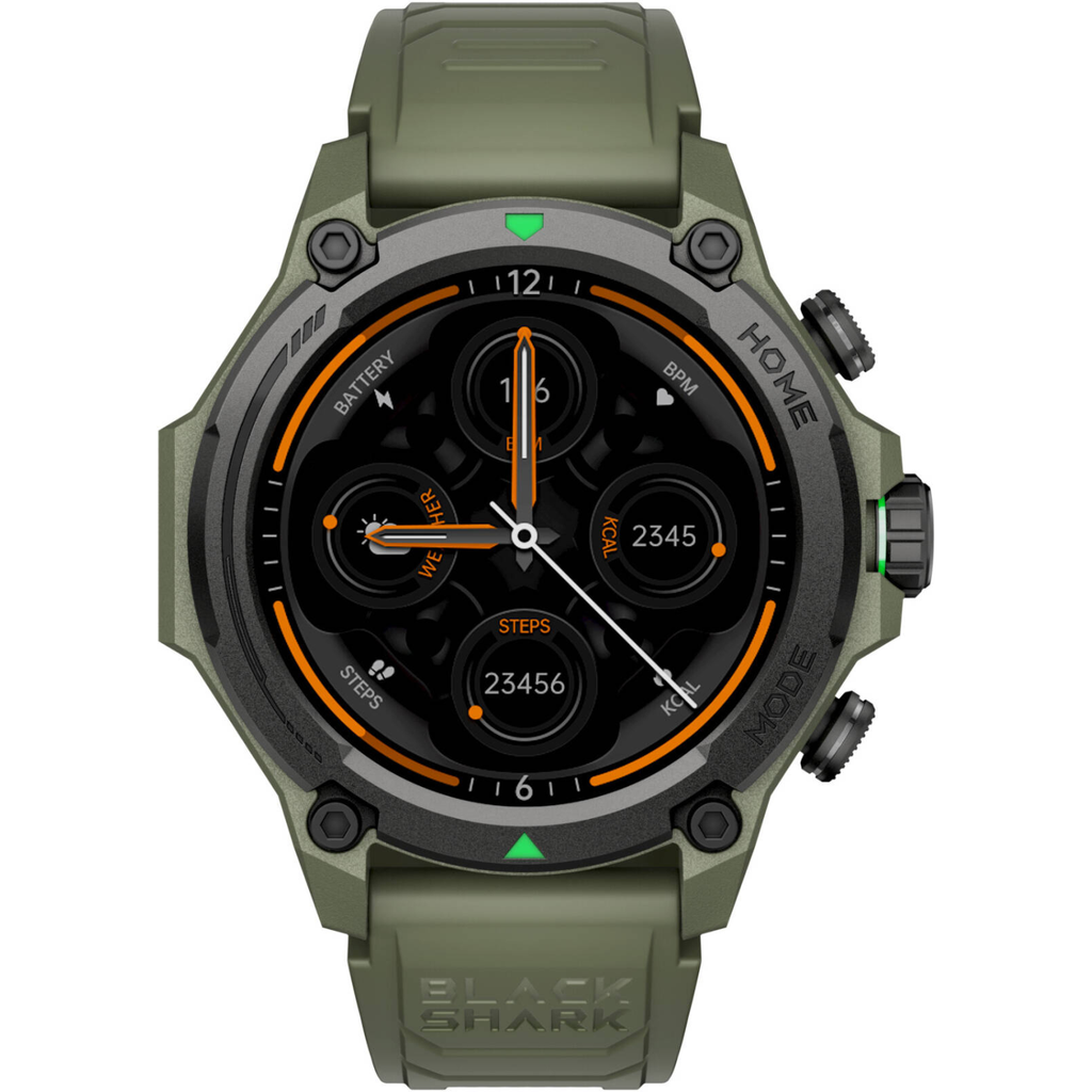 Black Shark GS3 Smartwatch – Pantalla 1.43″ AMOLED, 21 días de batería, Llamadas Bluetooth, Resistencia deportiva, Color Green