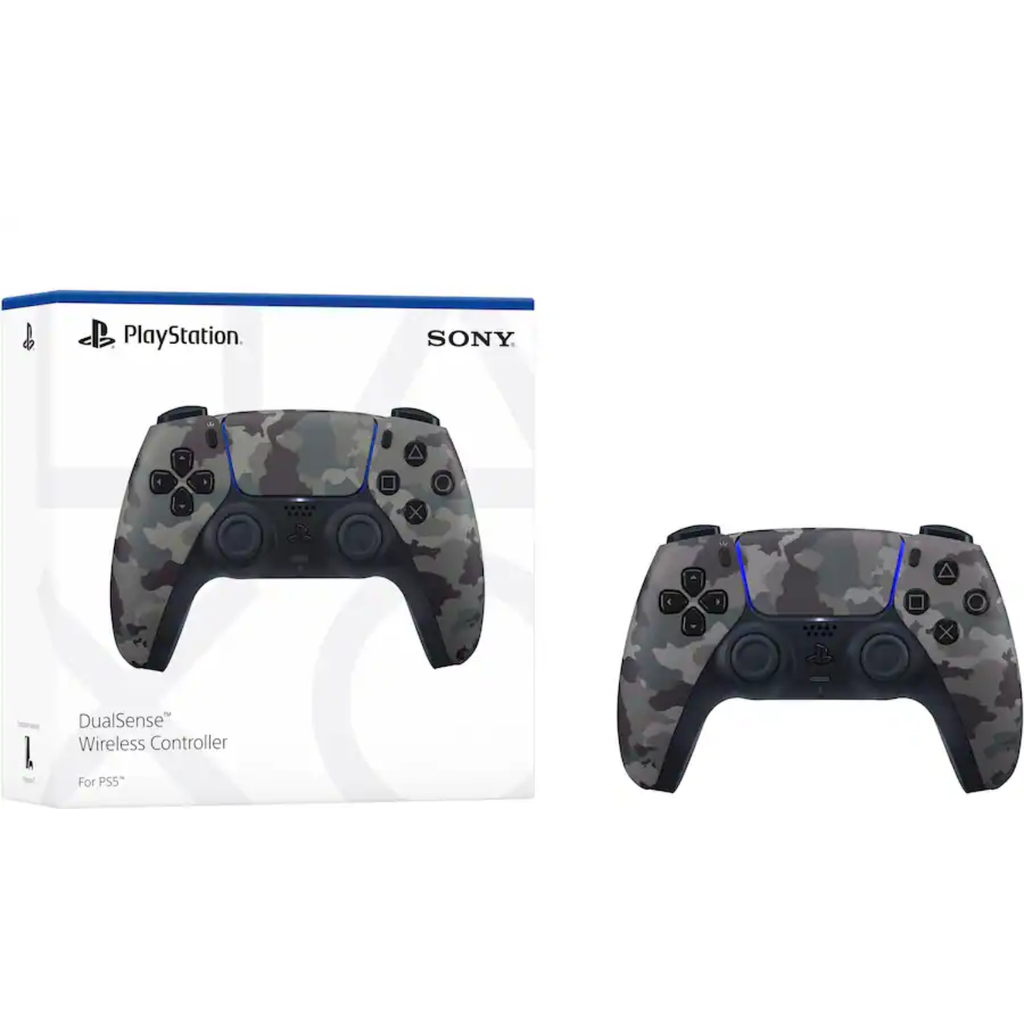 Sony PlayStation 5 DualSense Wireless Controller – Gray Camouflage, Retroalimentación Háptica, Gatillos Adaptativos, Micrófono Integrado – Nuevo