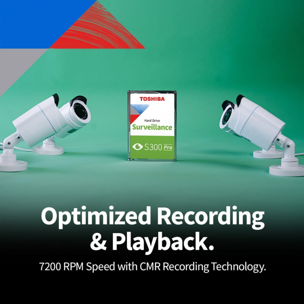 Toshiba S300 Pro 6TB – Disco Duro 3.5" SATA III 7200RPM con 512MB Caché para Videovigilancia 24/7 – Rendimiento Profesional