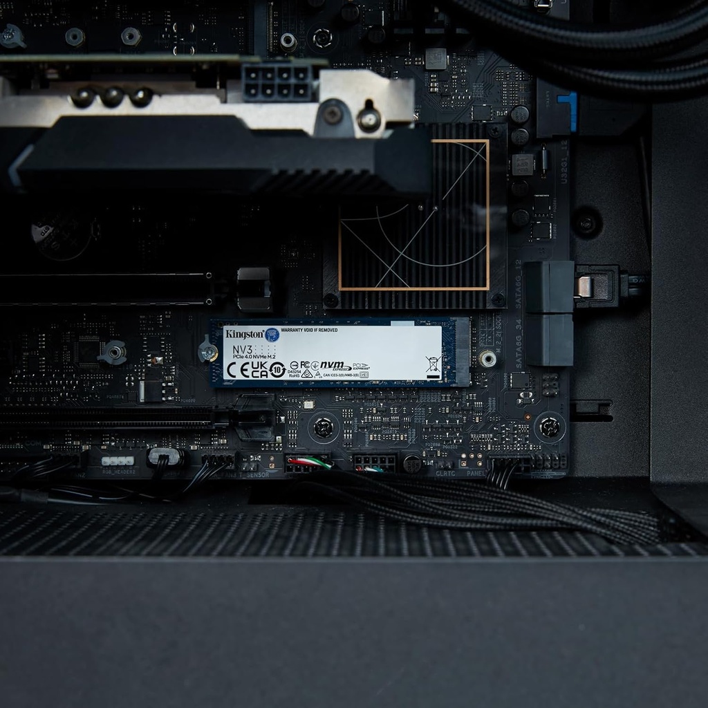 Kingston SSD Kingston SNV3S NVMe, 1TB, M.2, 4000 MB/s Escritura, 6000 MB/s Lectura, PCI Express 4.0