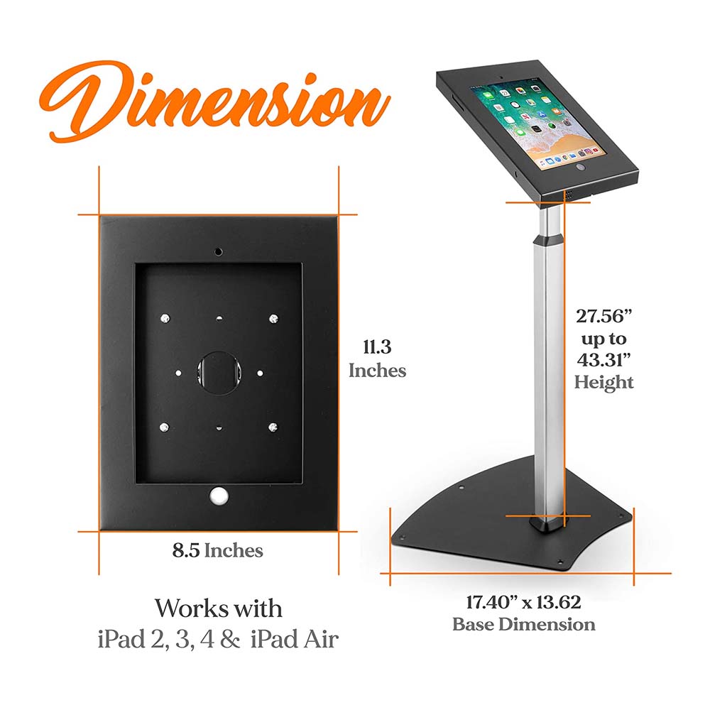 Soporte de suelo para iPad Pyle PSPADLK5 - Negro