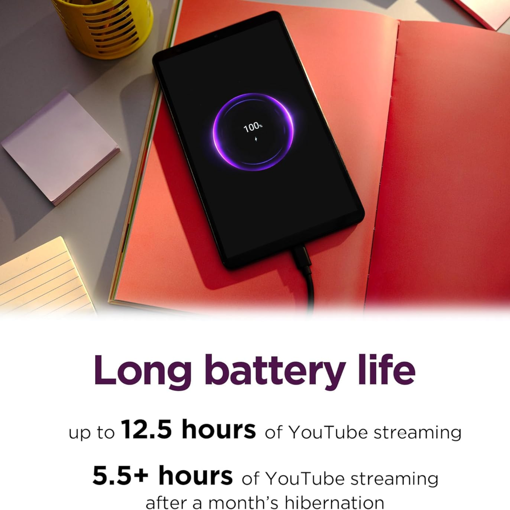 Lenovo Tab One 8.7" HD – Tablet Ultraligera, 4GB RAM, 64GB, Procesador MediaTek Helio G85, Hasta 12.5h de YouTube, con Funda Folio (Nuevo)