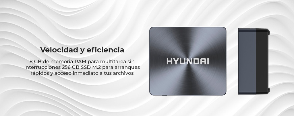 Hyundai Mini PC, Windows 11, Intel Core i5 1235u, 8GB RAM, 256GB Storage, Supports 2.5" SATA & M.2 SSD Slot, USB-C, Dual Monitor Support, 4K UHD,  AC WiFi, Vesa Mount Included