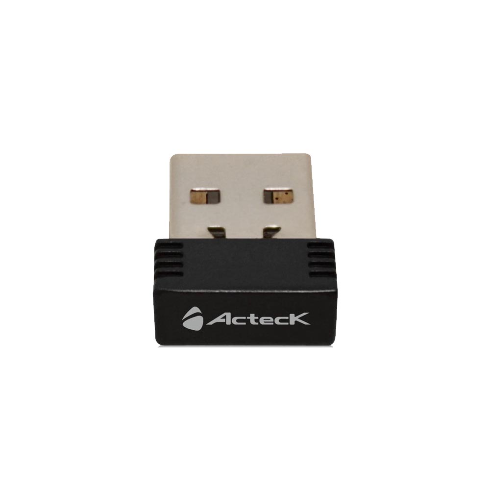 Mini Adaptador de Red USB Acteck LKAD-400, Inalámbrico, 150 Mbit/s, 5dBi - Negro